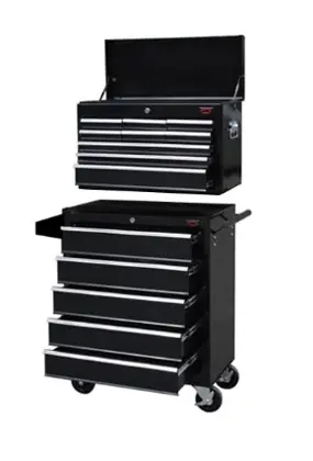 14 drawer black SPCC tool chest and rolling cabinet set by Zhejiang Dingda