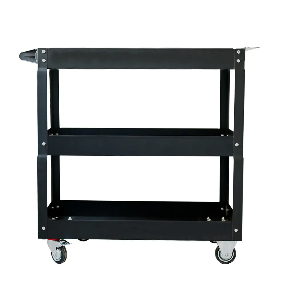 Rolling Tool Cabinet Trolley With Handle And Drawer For Mechanic Heavy Duty Storehouse Garage