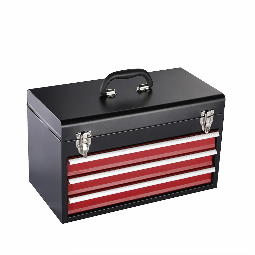 3 Tier 5 Tray Lockable Multi-function Cantilever Metal Toolbox With Handles