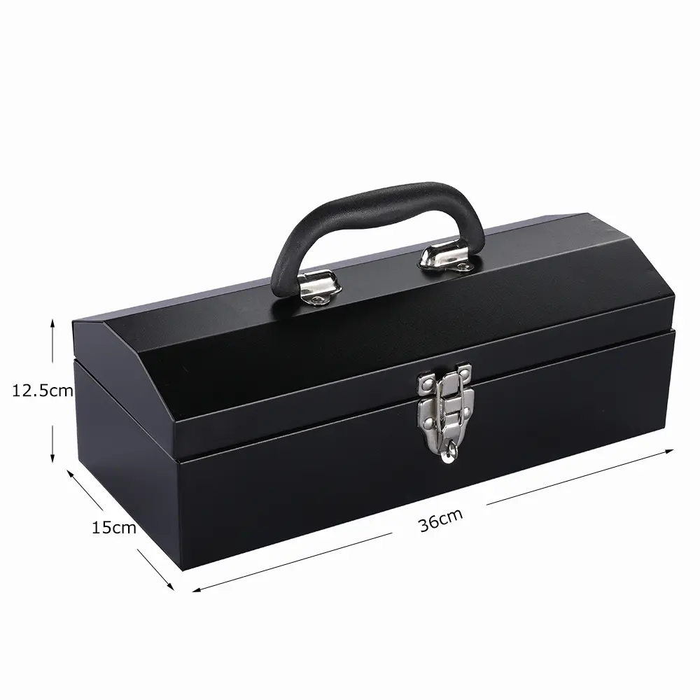 Compact steel toolbox dimensions: 360 x 150 x 125 mm
